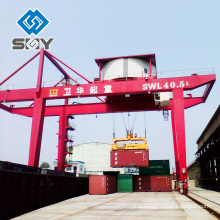 container lifting system, mechanical gantry crane on rails